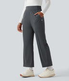 Pantalon de golf taille haute à coupe droite avec poches - Tee de golf