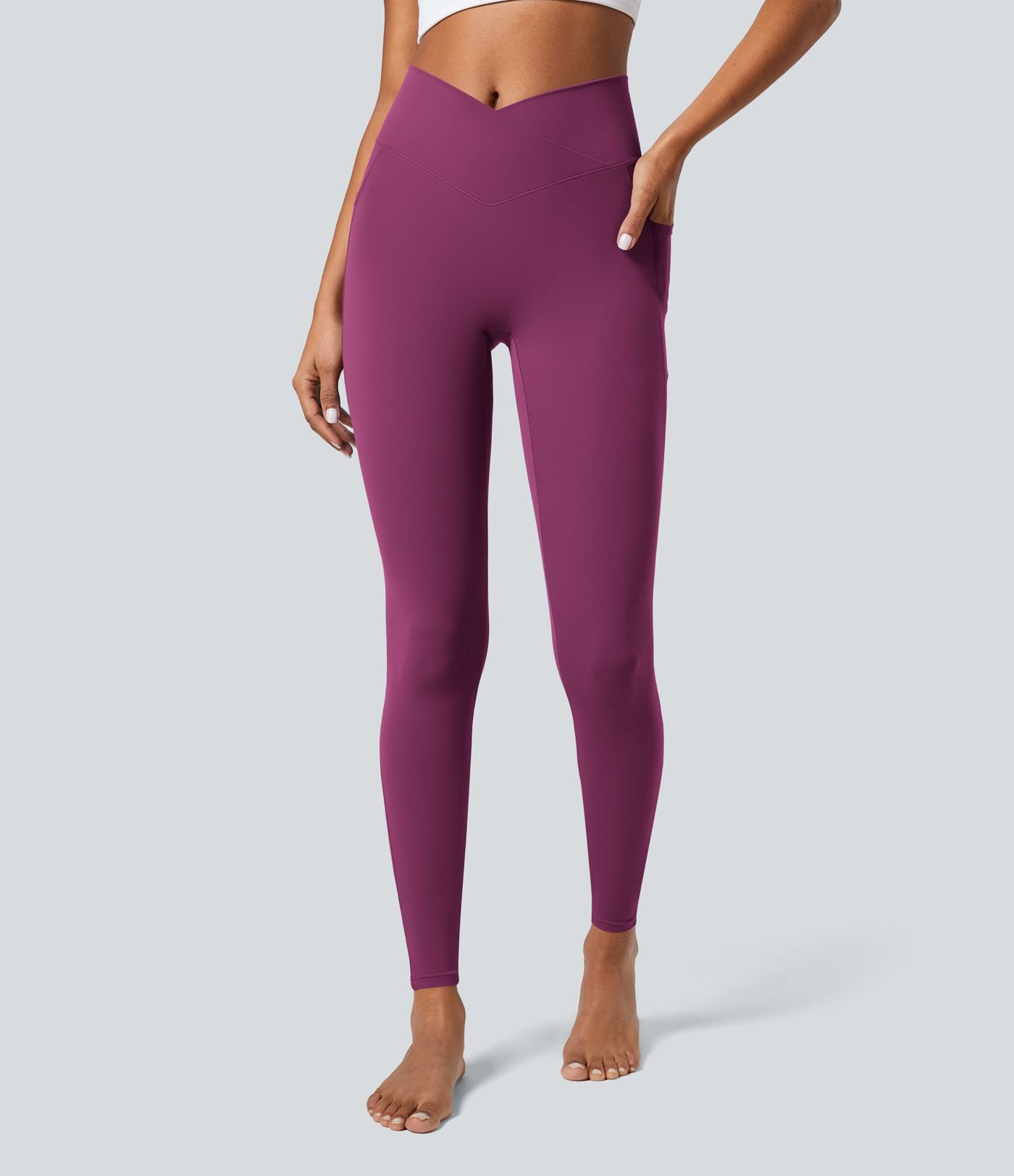 Softlyzero™ Legging Unis Poches Croisées