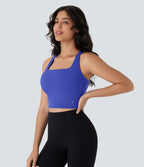 Débardeur yoga court SoftlyZero™ Airy col carré effet frais InstantCool, bonnets E-G