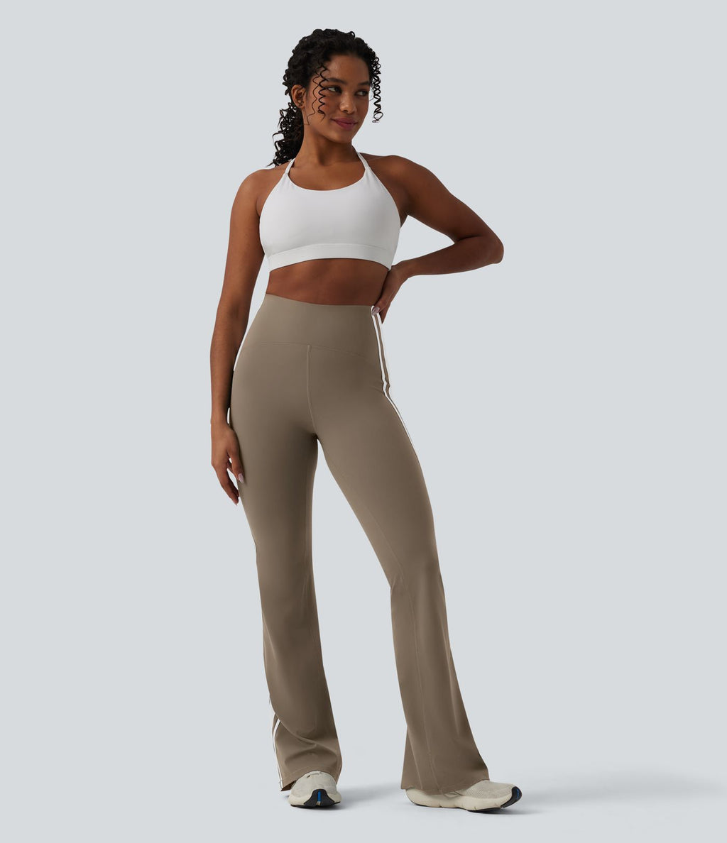 Legging de yoga 7/8 évasé Halara UltraSculpt™ taille haute ventre plat avec bandes latérales