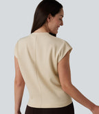 T-shirt casual col rond manches courtes