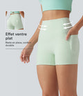 Short cycliste d’entraînement Halara UltraSculpt™ 8cm taille haute gainant avec poches