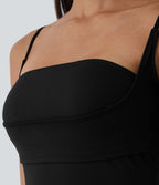 Breezeful™ Robe Débardeur Casual Dos Nu Poches Latérales Plissée Évasée Longue Séchage Rapide