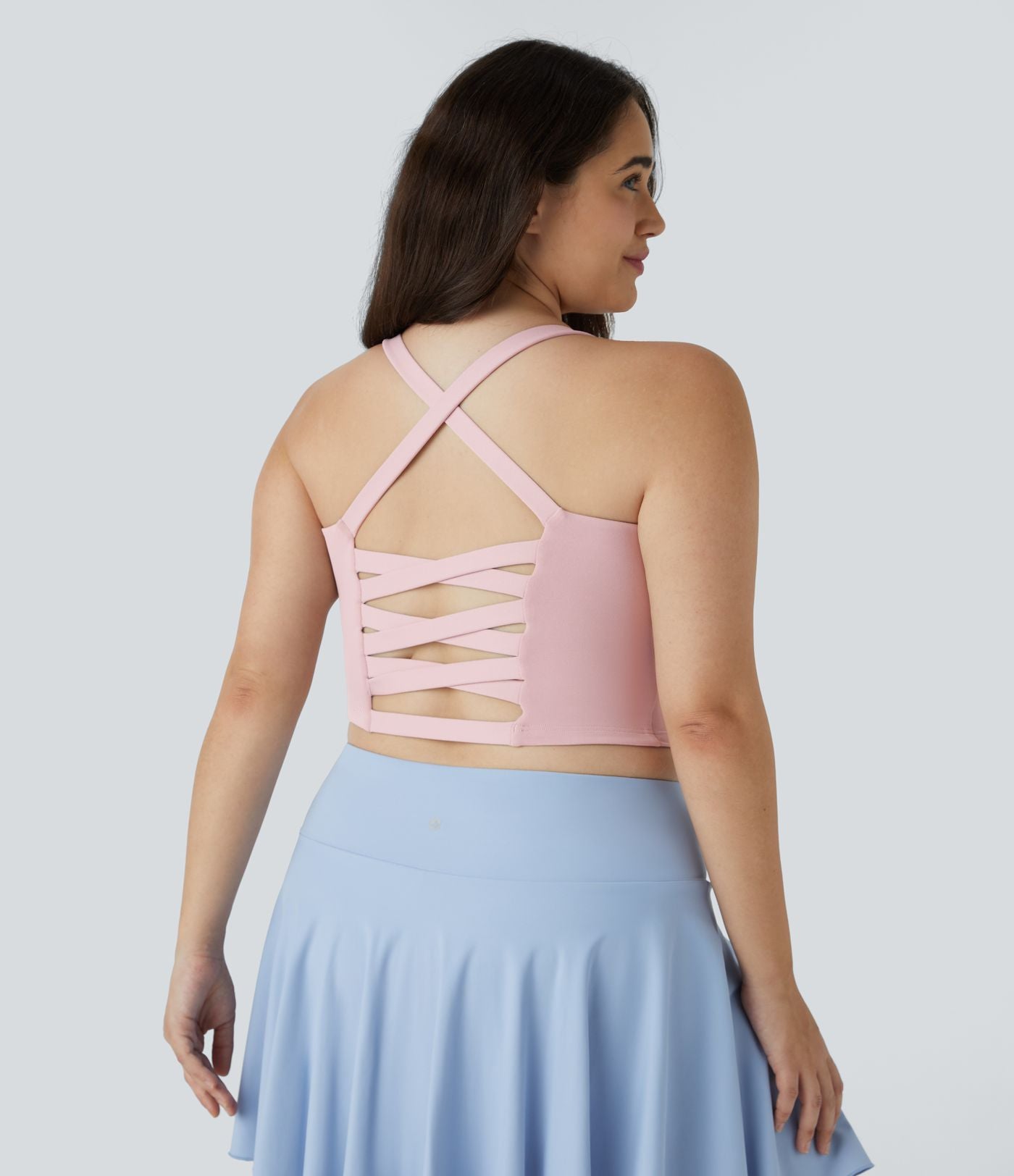 Débardeur Yoga Court Dos Nu Croisé Grande Taille