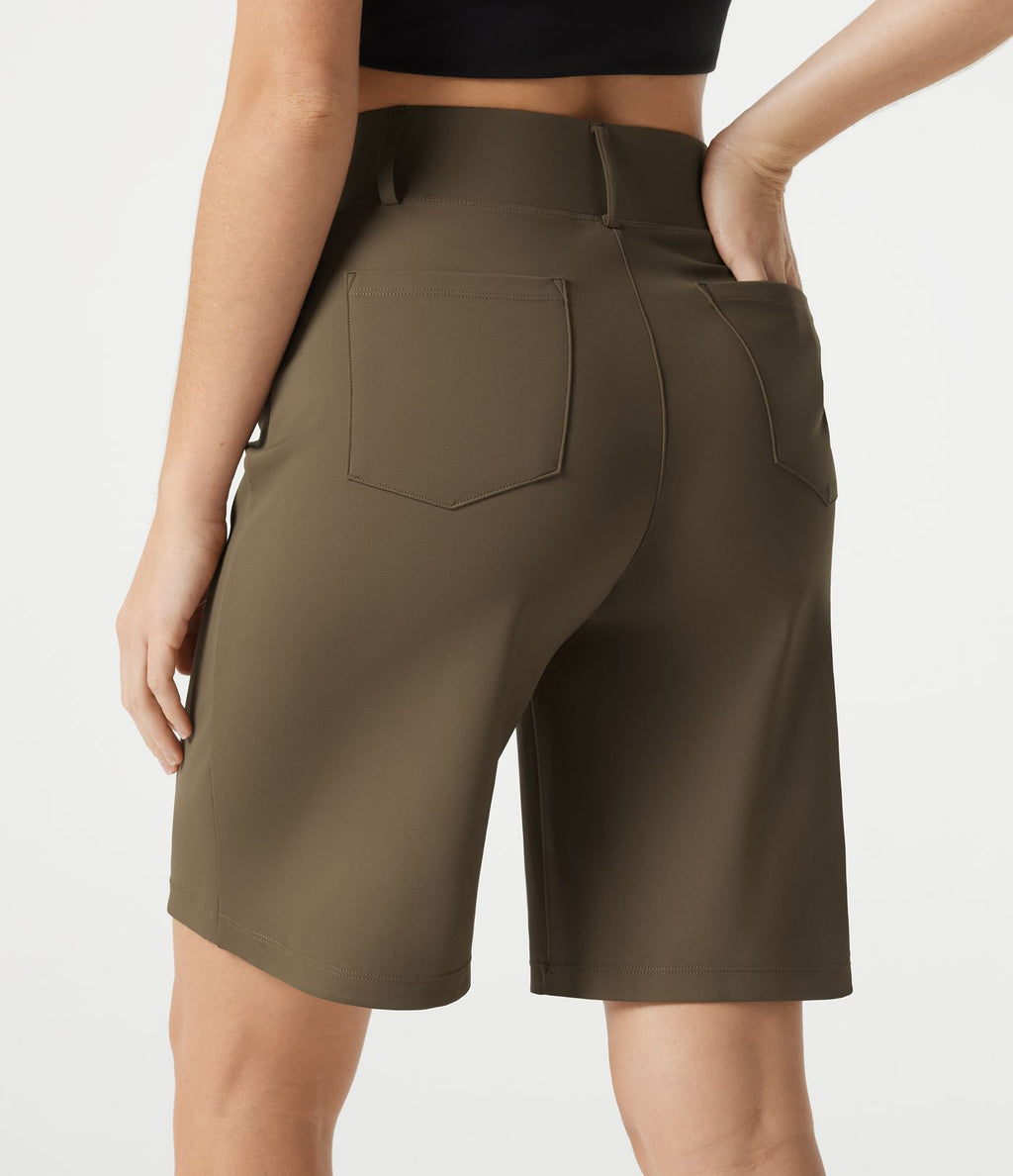 Short tailleur ample DayStretch taille haute à poches