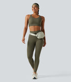 Brassière de sport à maintien moyen avec dos croisé, boucle réglable et brassière intégrée en mesh respirant, effet frais InstantCool, séchage rapide, protection solaire UPF50+