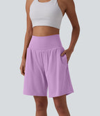 Short de yoga 2-en-1 SoftlyZero™ Airy taille très haute effet frais InstantCool 22,8 cm avec poches