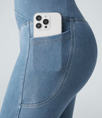 Halara Flex™ Jegging Travail Capri Tricoté Extensible Lavé Poche Latérale Croisée