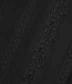 Robe mini sans manches à col rond brodée