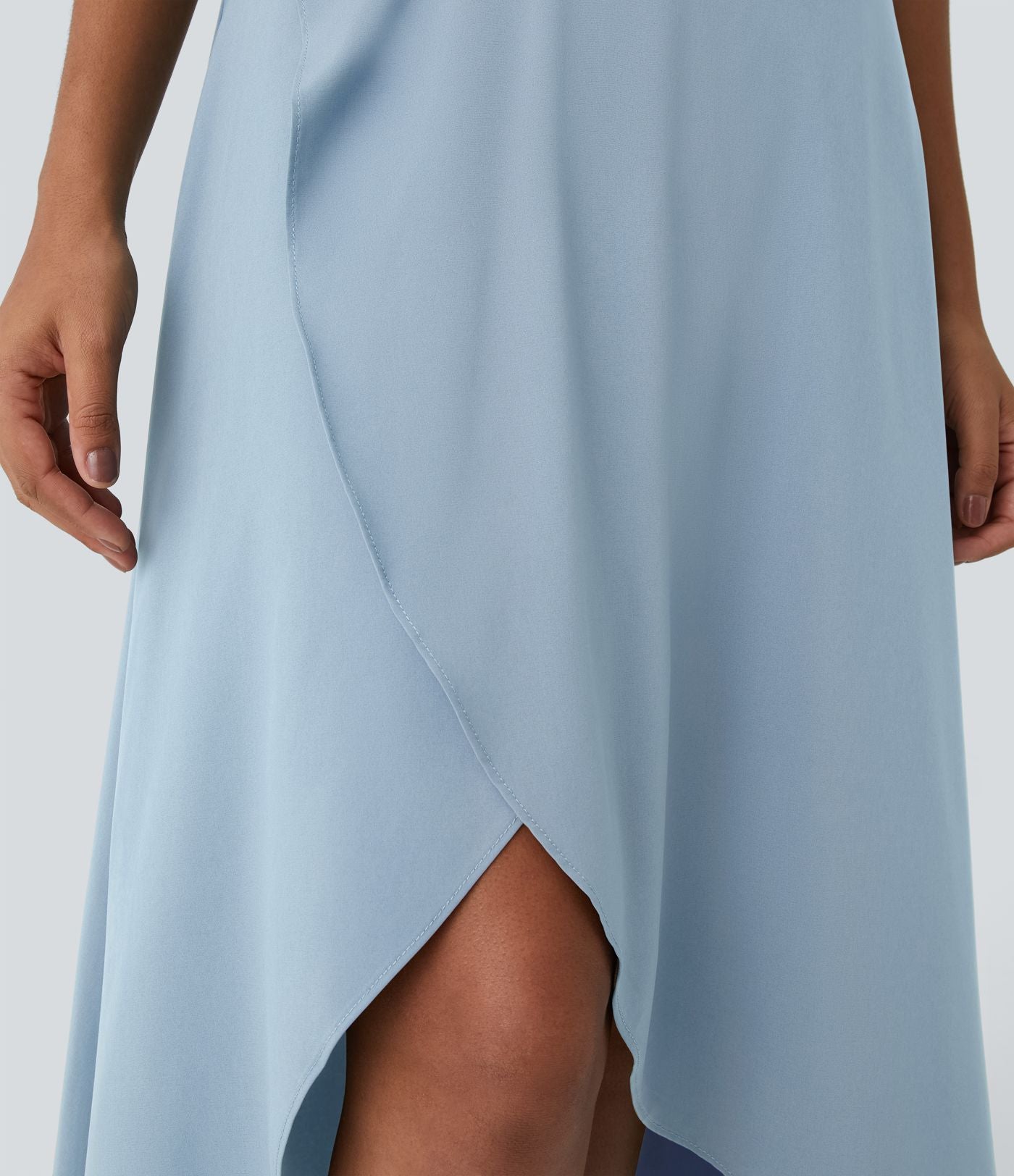 Jupe Longue Casual Breezeful™ Taille Haute à Volants 2en1 Fluide Sèchement Rapide Quotidien Maxi