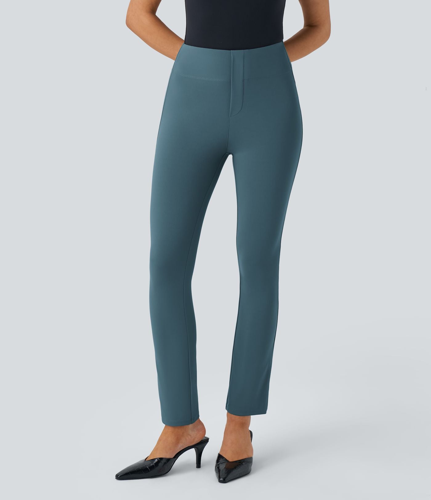 Pantalon tailleur fuselé taille haute Halara Flex™ avec poches