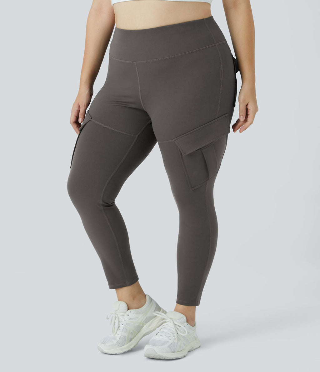 Legging yoga grande taille ajusté cargo 7/8 taille haute DayStretch avec poches