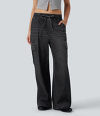 Jean décontracté Halara Flex™ cargo ample taille mi-haute avec cordon de serrage et poches