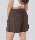 Short tailleur 2-en-1 Cool Touch yoga taille très haute Softlyzero™ Airy grande taille 17,5 cm avec poches