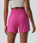 Short de yoga SoftlyZero™ Airy 2-en-1 gainant taille très haute à effet frais InstantCool avec poches, 12,5 cm