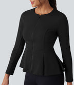 Veste de travail basque zippée col rond DayStretch