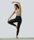 Halara UltraSculpt™ Legging de yoga 7/8 taille haute ventre plat avec maille respirante et boucle