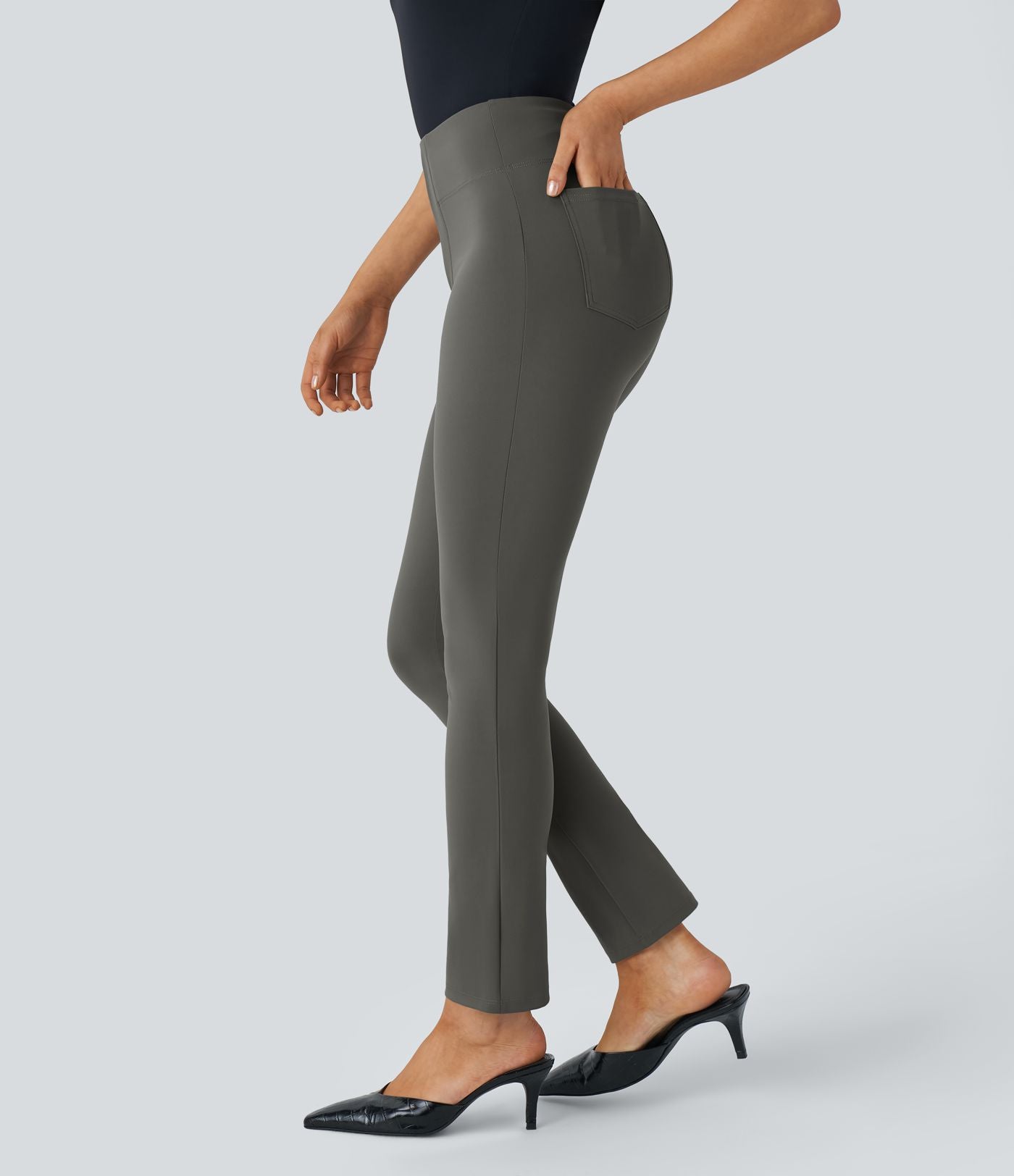 Pantalon tailleur fuselé taille haute Halara Flex™ avec poches