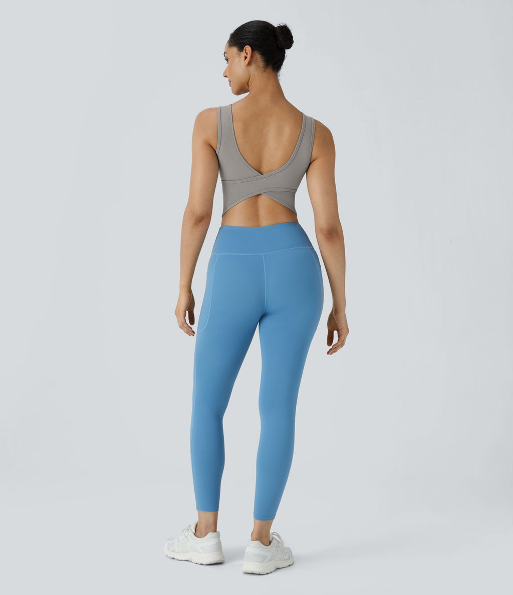 Débardeur danse barre ballet col U croisé A-D