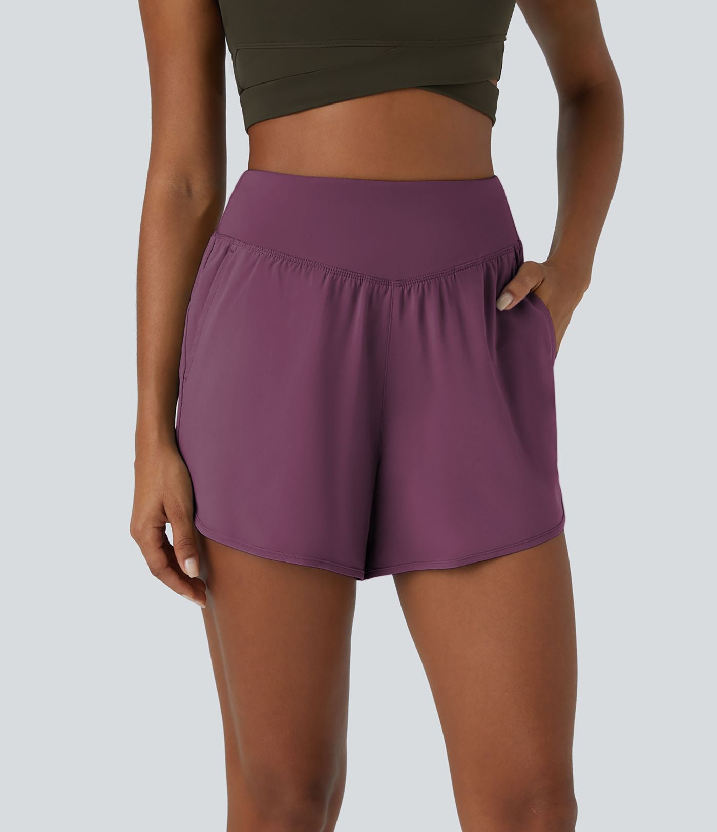 Breezeful™ Shorts 10cm Casual à Séchage Rapide Taille Haute et Poche Latérale