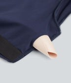 Haut de sport yoga court 2-en-1 col rond à manches longues avec passants pouces et laçage SoftlyZero™ Airy - UPF50+