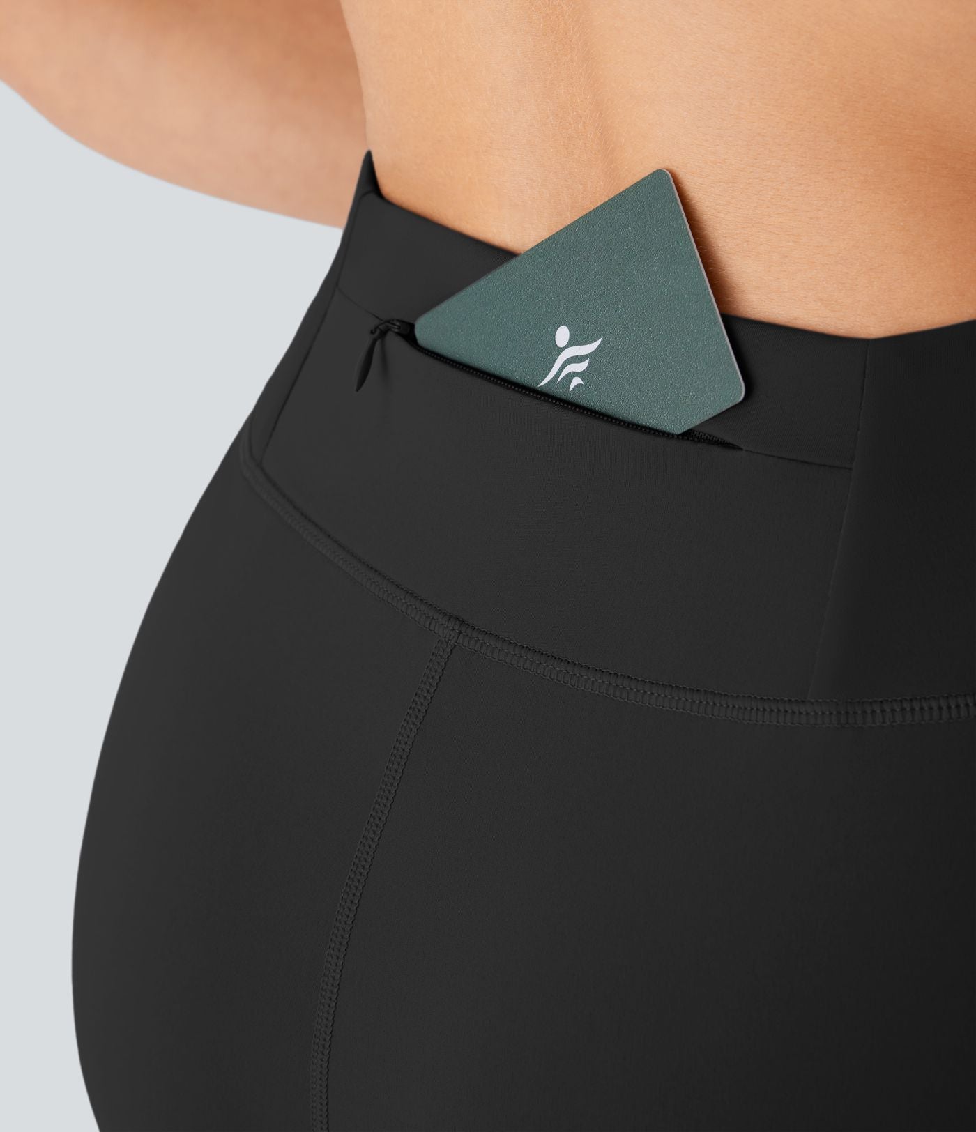 Short de yoga taille haute Softlyzero™ Airy multi-poches rafraîchissant 17,5 cm - Protection UPF50+