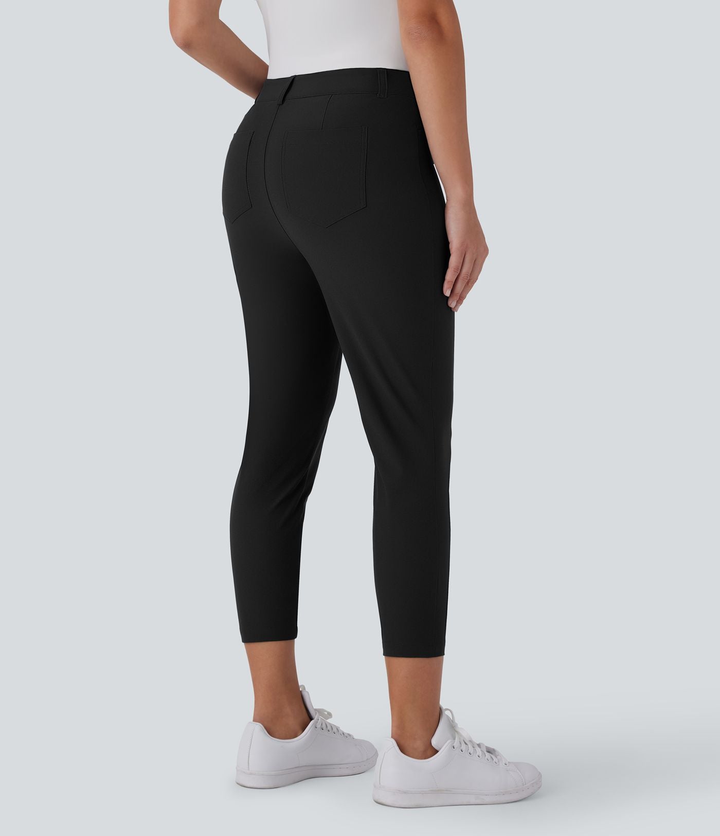Pantalon de Golf Capri Taille Moyenne avec Poches Multiples, Coupe Fuselée, Séchage Rapide - Avec Poche pour Tees - Protection UPF40+
