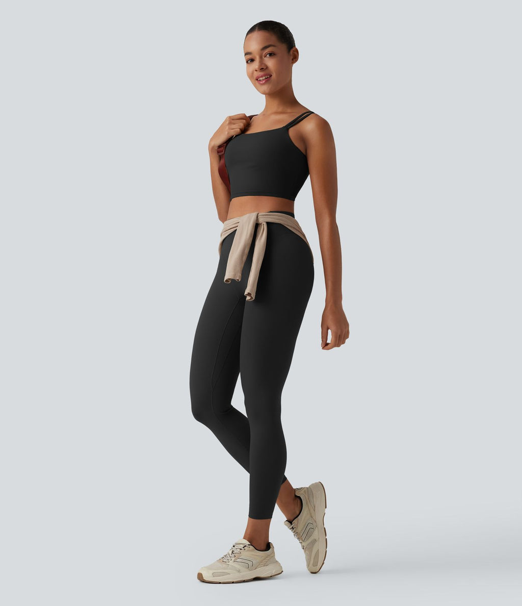 Legging de yoga 7/8 Halara UltraSculpt™ taille haute avec couture string et poche arrière