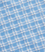 Robe mini casual sans manches col bateau à carreaux vichy, avec poches
