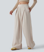 Pantalon décontracté SpacerTek™ baggy taille mi-haute, dos croisé avec cordon de serrage et poches