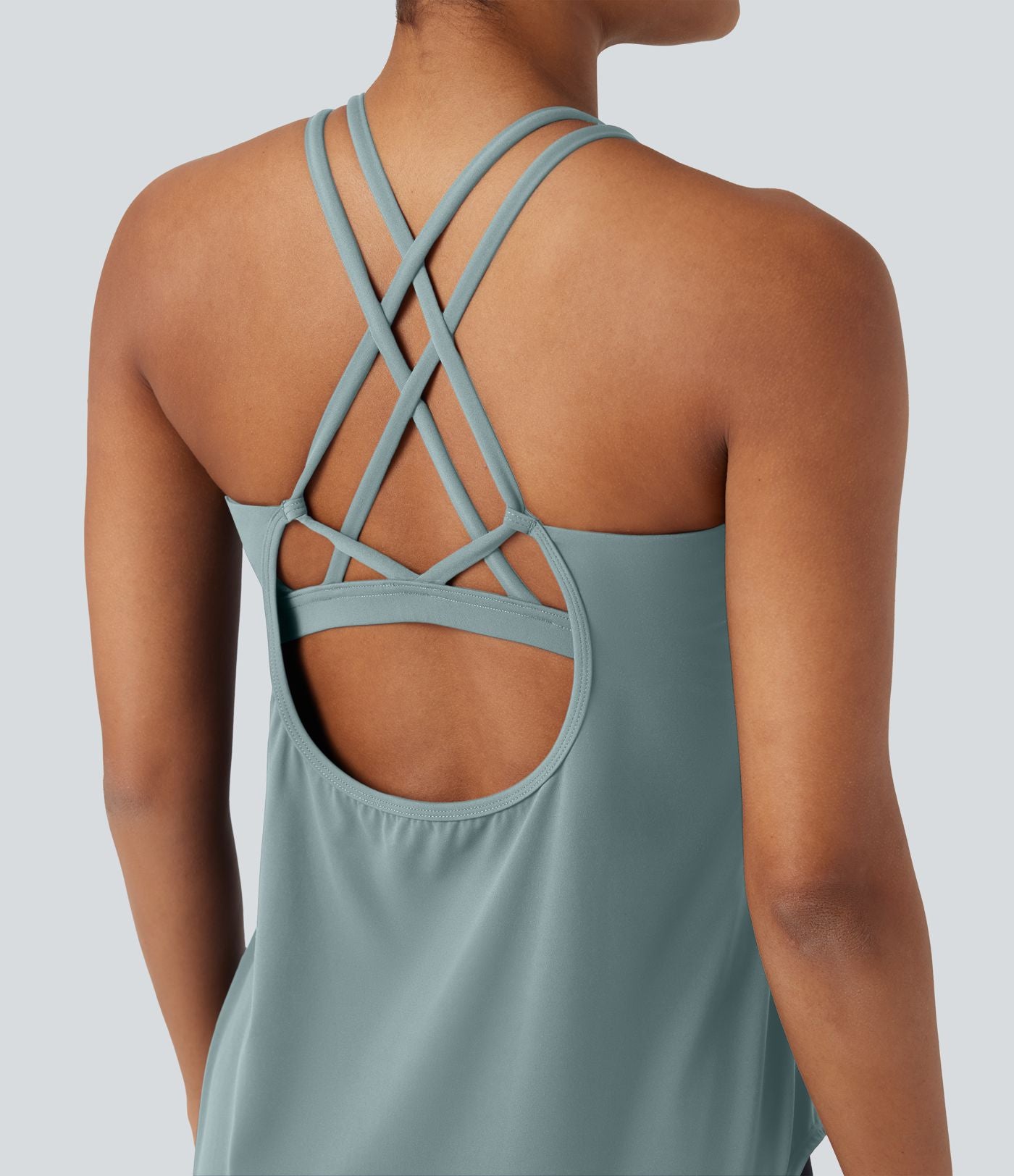 Débardeur running Halara UltraSculpt™ col rond dos croisé bonnets E-G