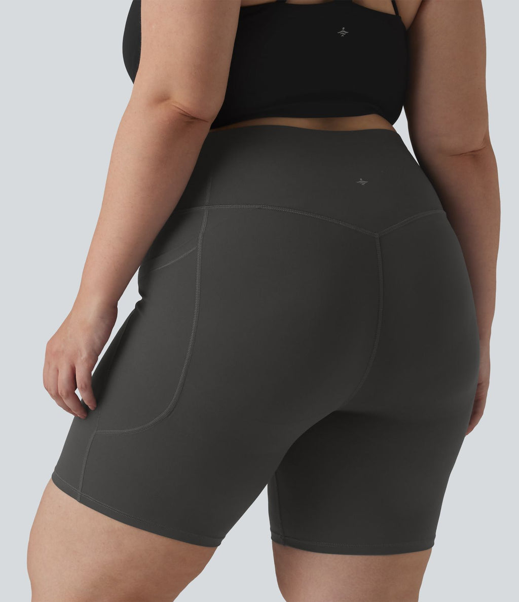 Short cycliste grande taille Halara UltraSculpt™ 17,5 cm avec poches, effet push-up fessier et ventre plat