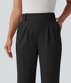 Halara Flex™ Pantalon tailleur évasé gaufré taille haute avec poches