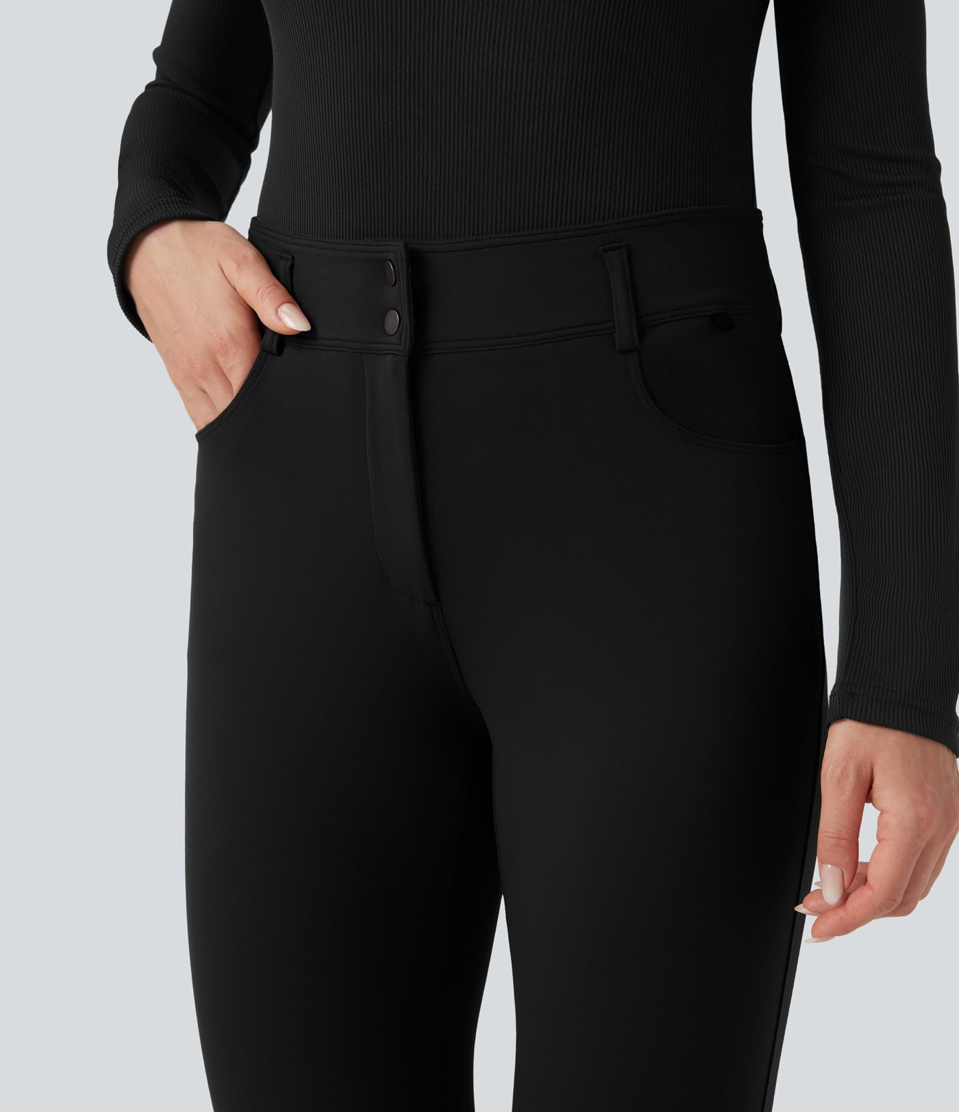 Pantalon ajusté 7/8 taille moyenne DayStretch avec poches