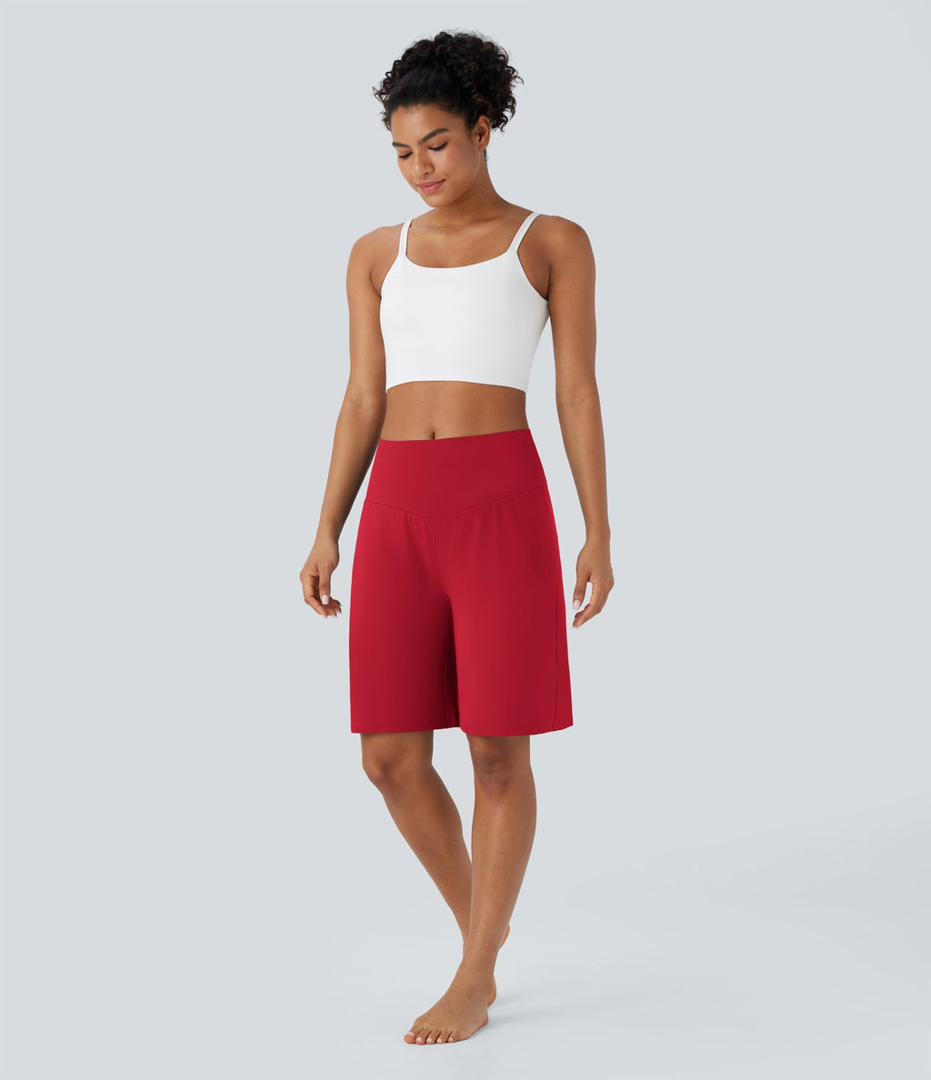 Bermuda SoftlyZero™ Airy de yoga taille haute avec poches multiples et effet frais InstantCool
