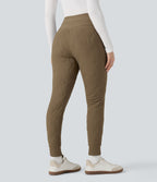 Jogging matelassé casual PuffFlex taille haute avec cordon de serrage et poches