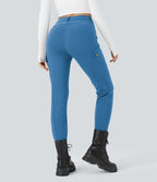 Pantalon cargo ajusté uni taille haute DayStretch avec poches zippées
