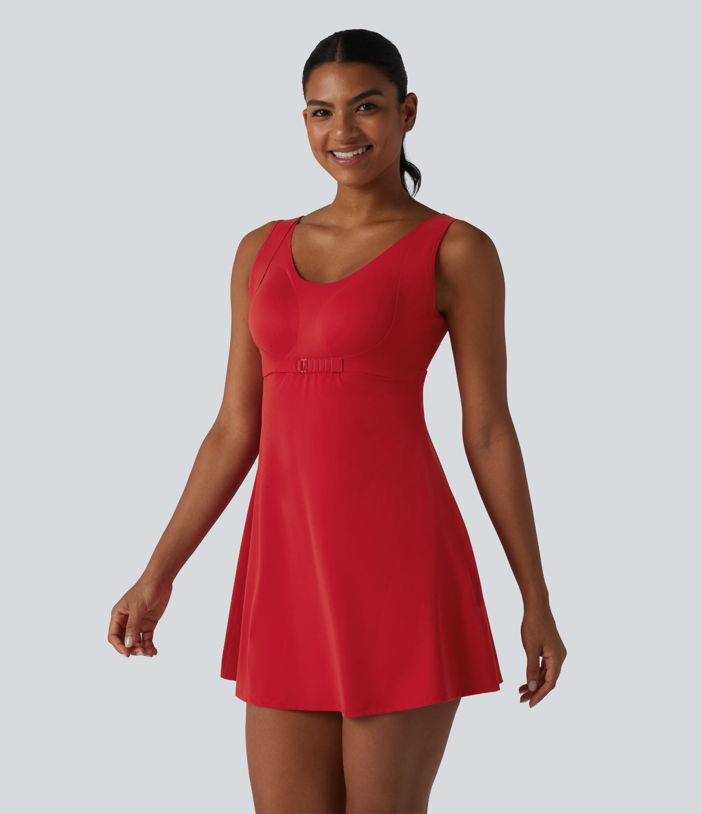 Robe de tennis courte 2-en-1 Halara UltraSculpt™ effet push-up bonnets E-G avec poches – Édition Easy Peasy