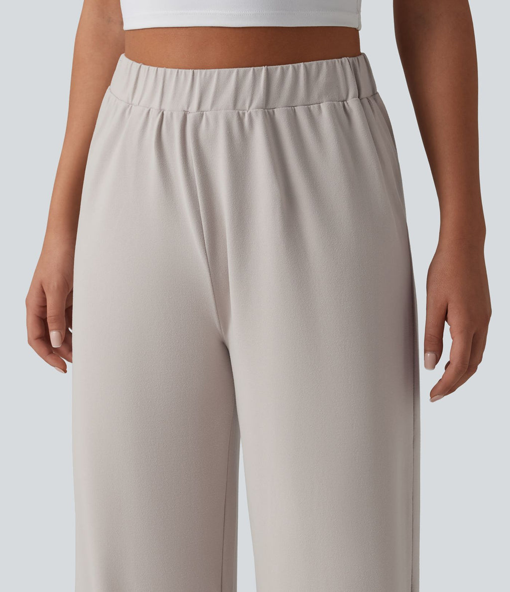Pantalon de détente ample taille haute
