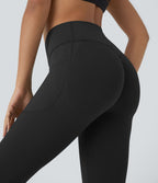 Legging corsaire d'entraînement gainant galbant taille haute avec effet scrunch et poches Halara UltraSculpt™