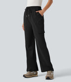 Pantalon de randonnée bootcut, taille haute, cordon et poches