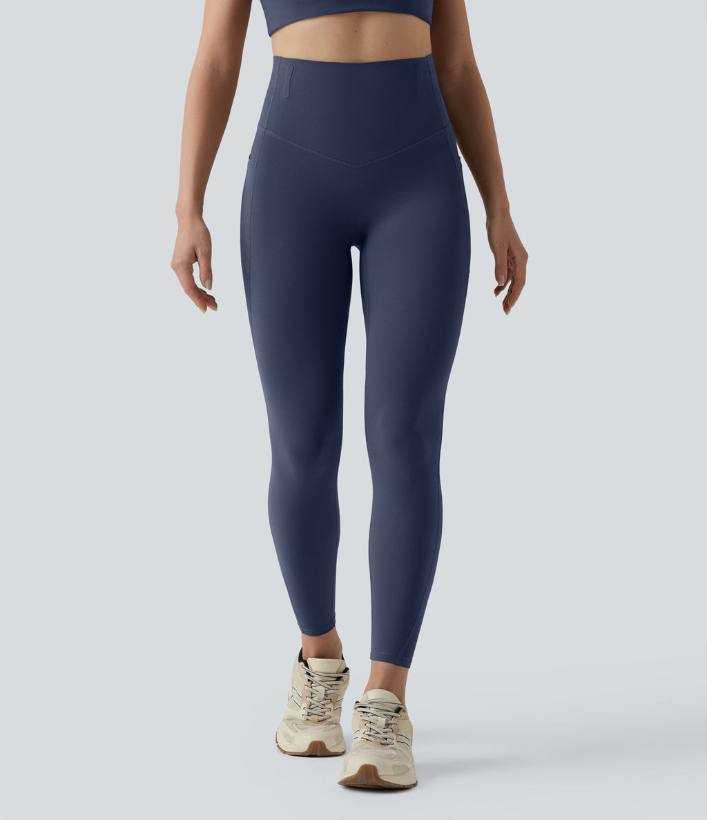 Legging 7/8 de yoga taille haute gainant sculptant anti-roulottage Halara UltraSculpt™ avec poches