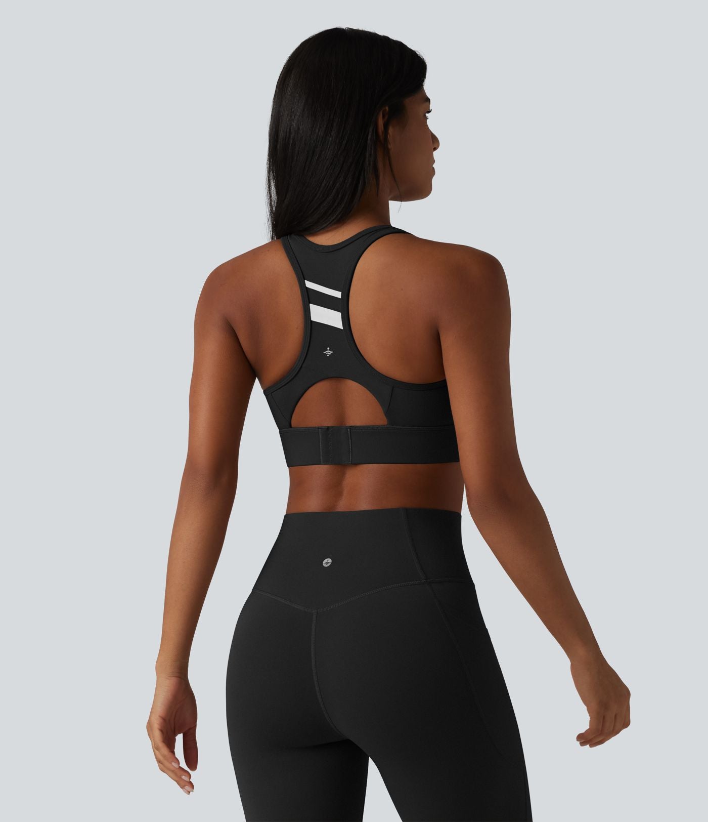 Soutien-gorge de sport Halara UltraSculpt™ à maintien moyen et soutien-gorge intégré dos nageur color block