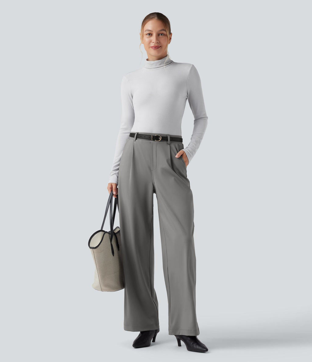 Pantalon tailleur Halara Flex™ DayStretch gainant coupe droite taille haute avec poches