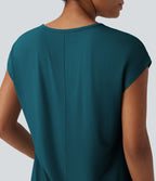T-shirt casual col V manches courtes