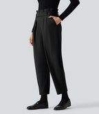 Pantalon tailleur SoftlyZero™ Plush Thermal fuselé ceinturé taille très haute avec poches