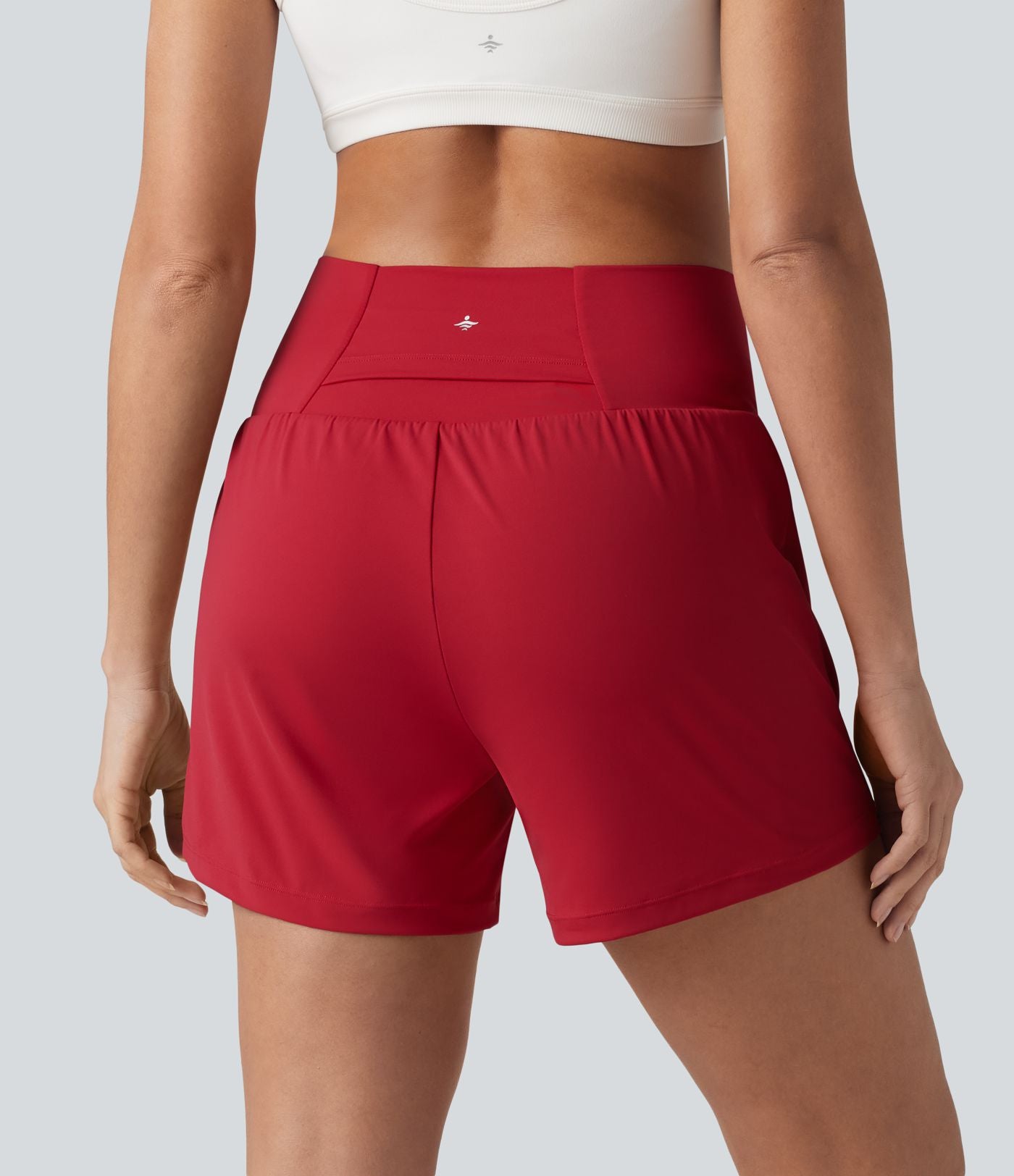 Short de yoga SoftlyZero™ Airy croisé taille haute 2-en-1 effet frais InstantCool 12,5 cm avec poches