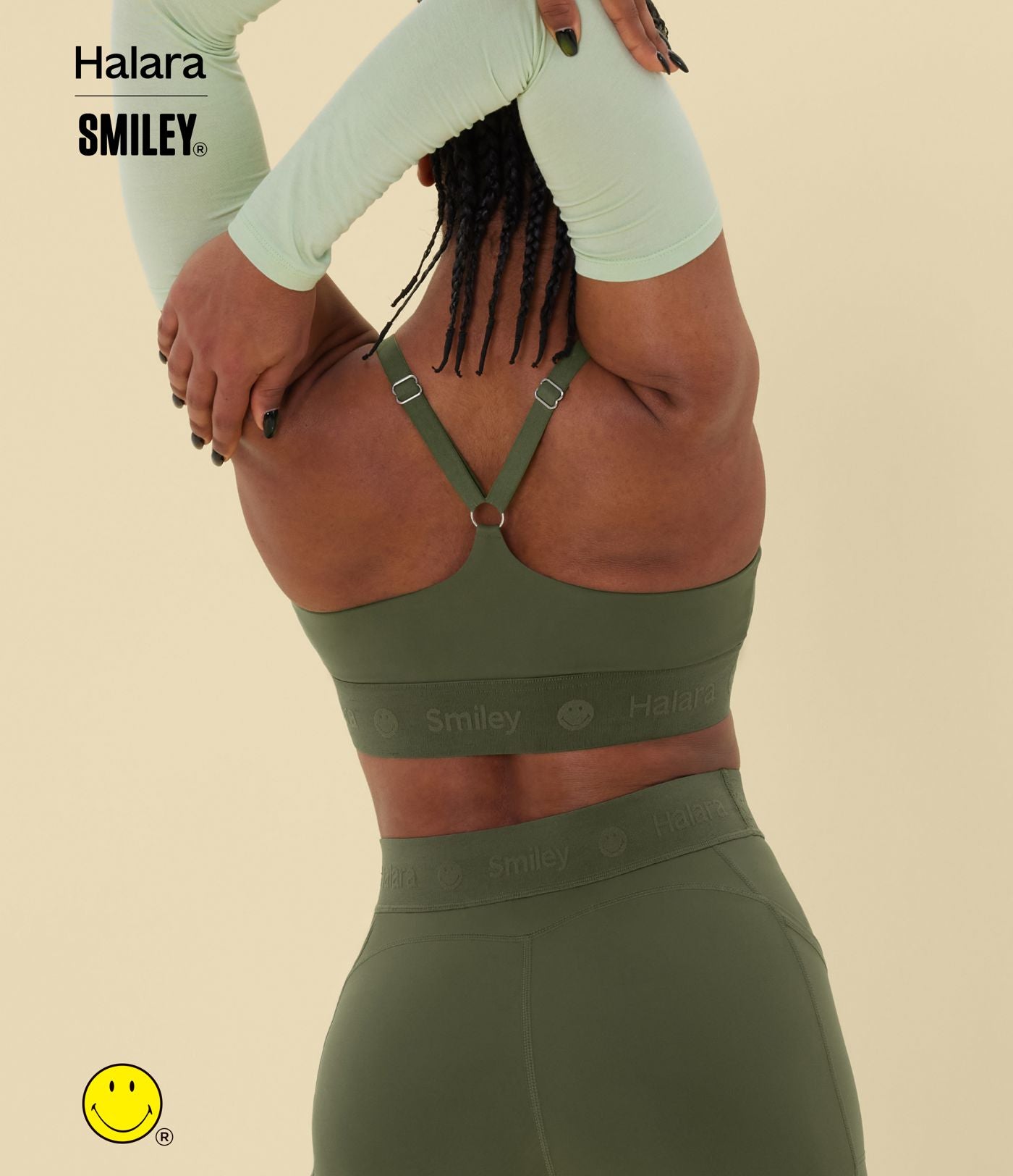Brassière de sport training Halara X Smiley® SpeedWave™ maintien moyen à séchage rapide – Bonnets A à D