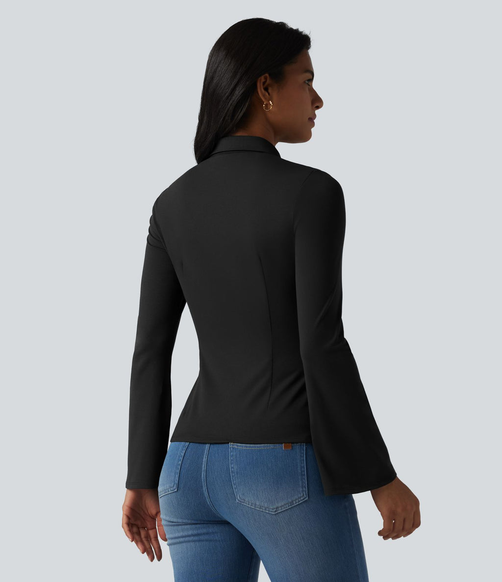 Chemise pour le bureau manches longues à volants