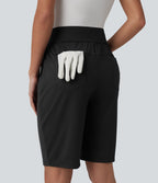 Short de golf séchage rapide taille haute avec poches 25 cm - Golf Tee - UPF40+
